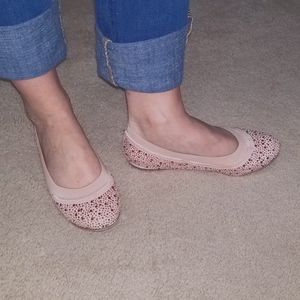 Mossimo pink bling ballet slip on flat